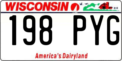 WI license plate 198PYG