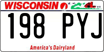 WI license plate 198PYJ