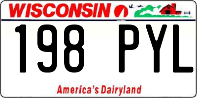 WI license plate 198PYL
