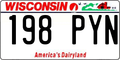 WI license plate 198PYN