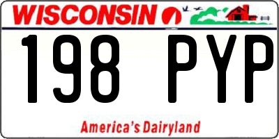 WI license plate 198PYP