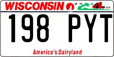 WI license plate 198PYT