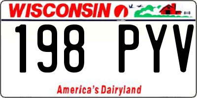 WI license plate 198PYV