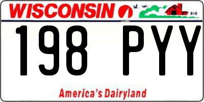 WI license plate 198PYY