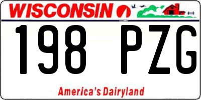 WI license plate 198PZG