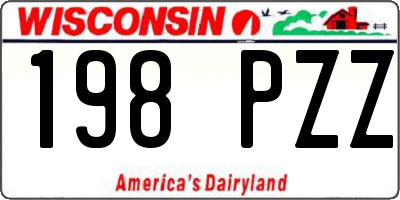 WI license plate 198PZZ