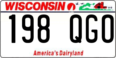 WI license plate 198QGO