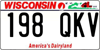 WI license plate 198QKV