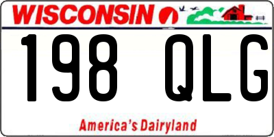 WI license plate 198QLG