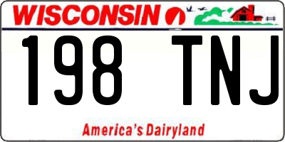 WI license plate 198TNJ
