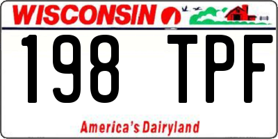 WI license plate 198TPF