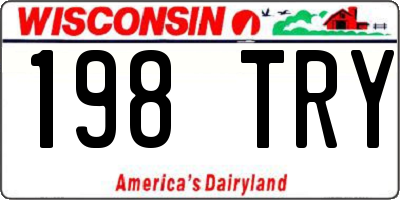 WI license plate 198TRY