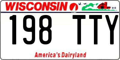 WI license plate 198TTY