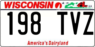 WI license plate 198TVZ