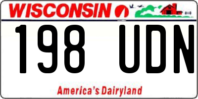 WI license plate 198UDN