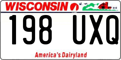 WI license plate 198UXQ