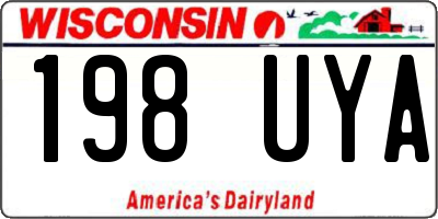 WI license plate 198UYA