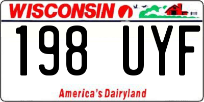 WI license plate 198UYF