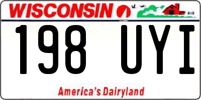WI license plate 198UYI