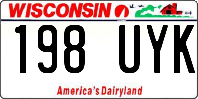 WI license plate 198UYK