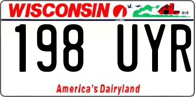 WI license plate 198UYR