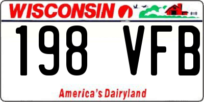 WI license plate 198VFB