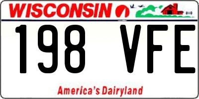 WI license plate 198VFE