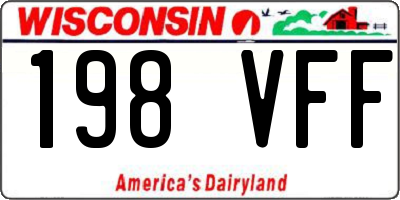 WI license plate 198VFF