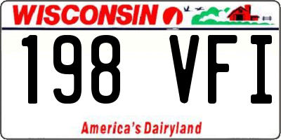 WI license plate 198VFI