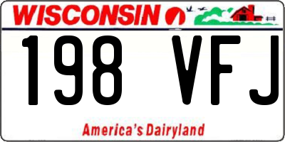 WI license plate 198VFJ