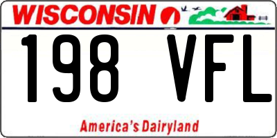 WI license plate 198VFL