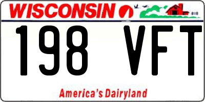 WI license plate 198VFT