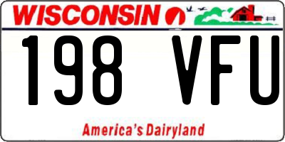 WI license plate 198VFU