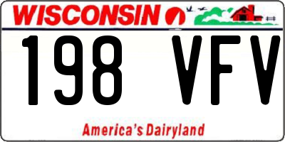 WI license plate 198VFV