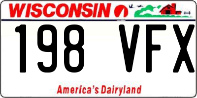 WI license plate 198VFX