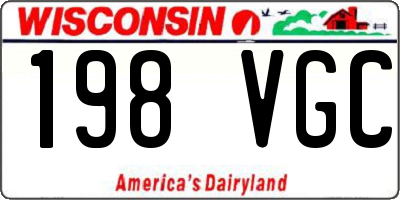 WI license plate 198VGC