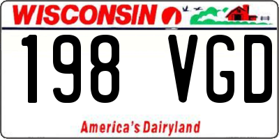 WI license plate 198VGD