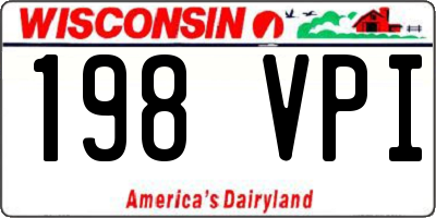 WI license plate 198VPI