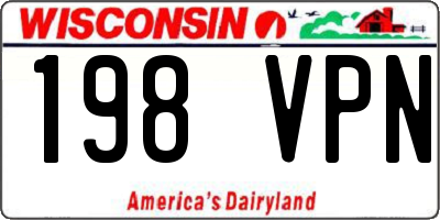 WI license plate 198VPN