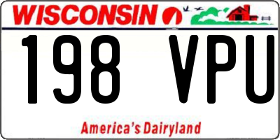 WI license plate 198VPU