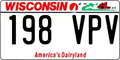 WI license plate 198VPV