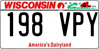 WI license plate 198VPY