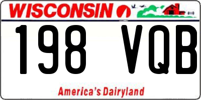 WI license plate 198VQB