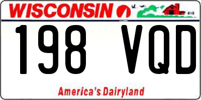 WI license plate 198VQD