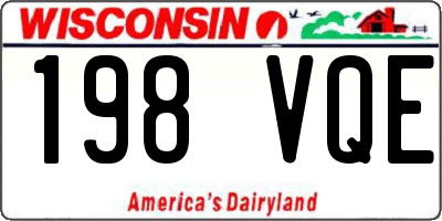 WI license plate 198VQE