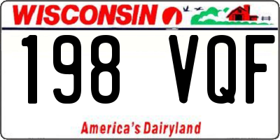 WI license plate 198VQF