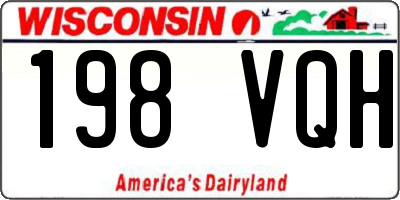 WI license plate 198VQH
