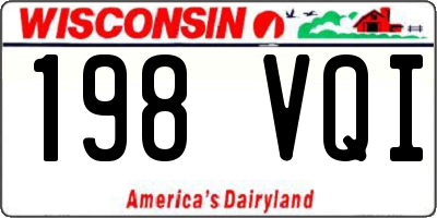 WI license plate 198VQI