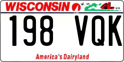 WI license plate 198VQK