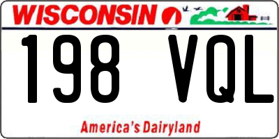 WI license plate 198VQL